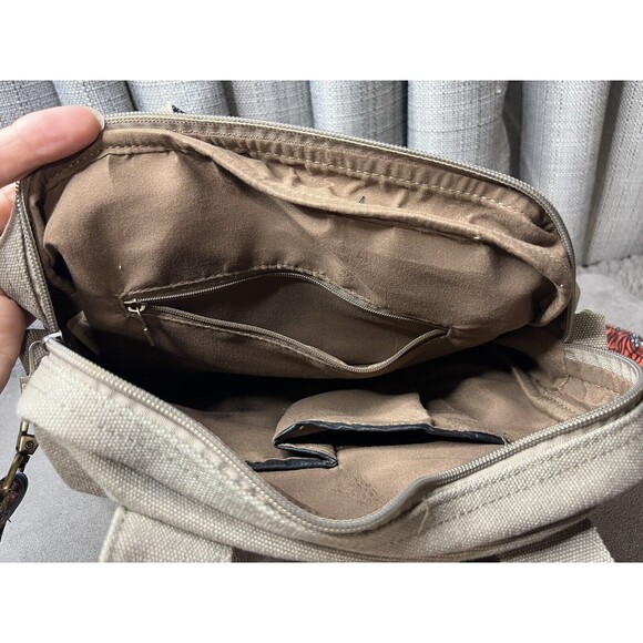 Black Butterfly Canvas Crossbody Handbag Satchel Bag Bohemian Floral Print Boho - Picture 11 of 14